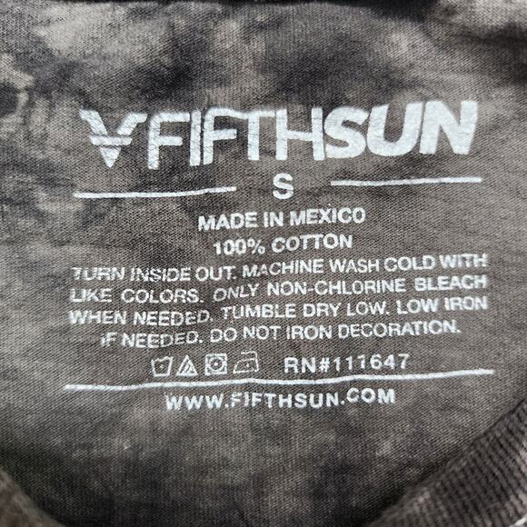 Fifth Sun Shirt Mens S Gray Tie Dye Crew Neck Nasa Graphic Tee Long Sleeves - Picture 4 of 7